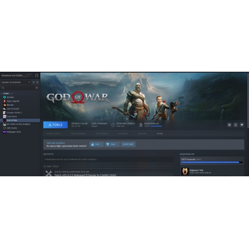  GOD OF WAR GARANTİLİ HESAP